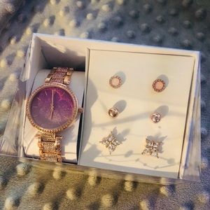 Ombré Lavender Watch and Earring Set
